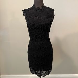 Free People Black Lace Cocktail Dress